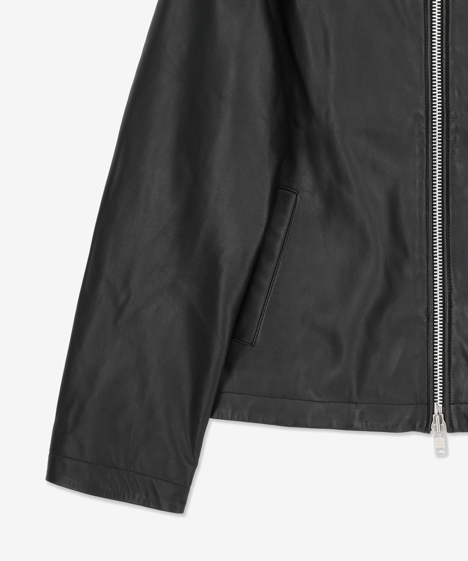 MUSINSA | SUNFLOWER Men's Short Leather Jacket - Black