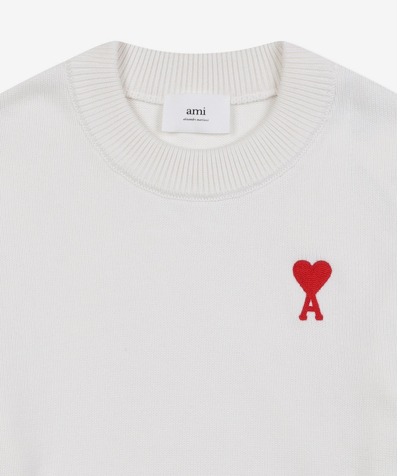 ★関税込★AMI★AMI SMALL HEART LOGO HOODIE★WHITE AMI Big Heart Logo Hoodie Natural White at CareOfCarl.com