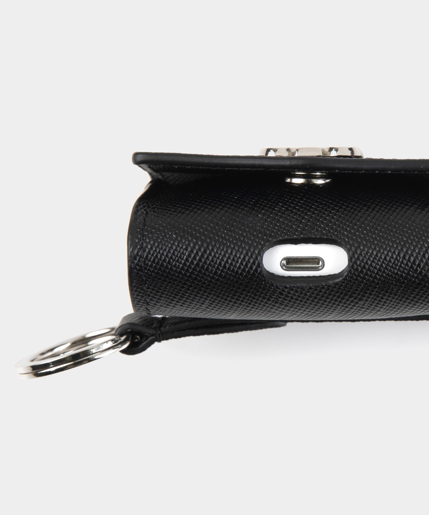 ★SATUR★ Setter Keyring Leather AirPods Case Matt Black MUSINSA | SATUR Satur Keyring Leather AirPods Case Matt Black