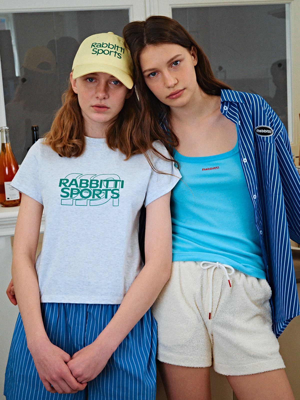 래비티 스포츠(RABBITTI SPORTS) RB Terry Neck Sleveless Top  Blue