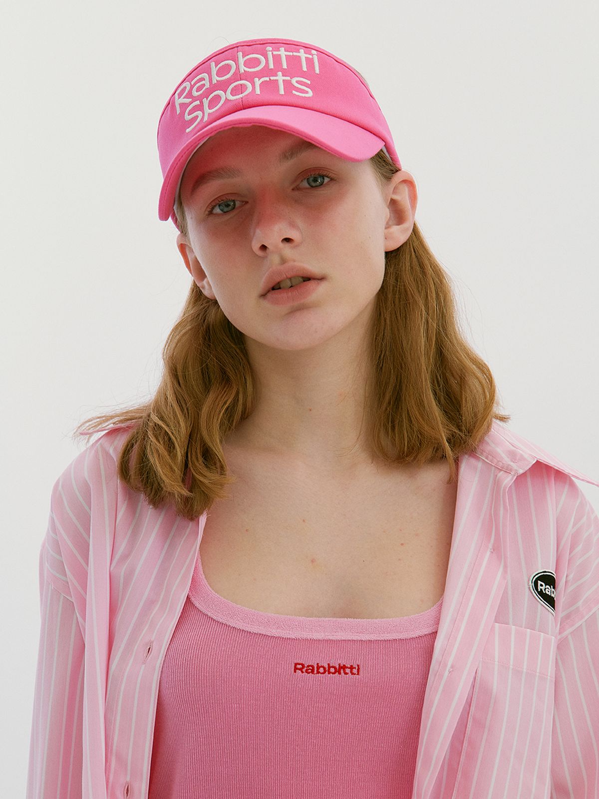 래비티 스포츠(RABBITTI SPORTS) RB Terry Neck Sleveless Top Pink