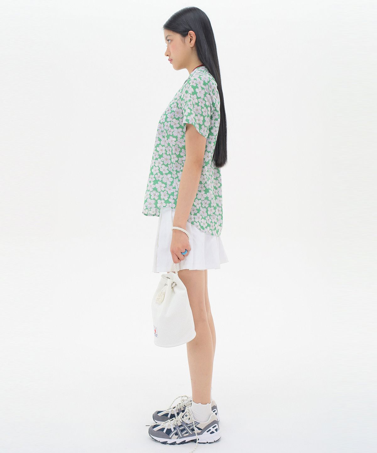 준준스페이스(JUNEJUNE SPACE) Seersucker Floral Shirts_Green(시어서커 플로랄 셔츠_그린)