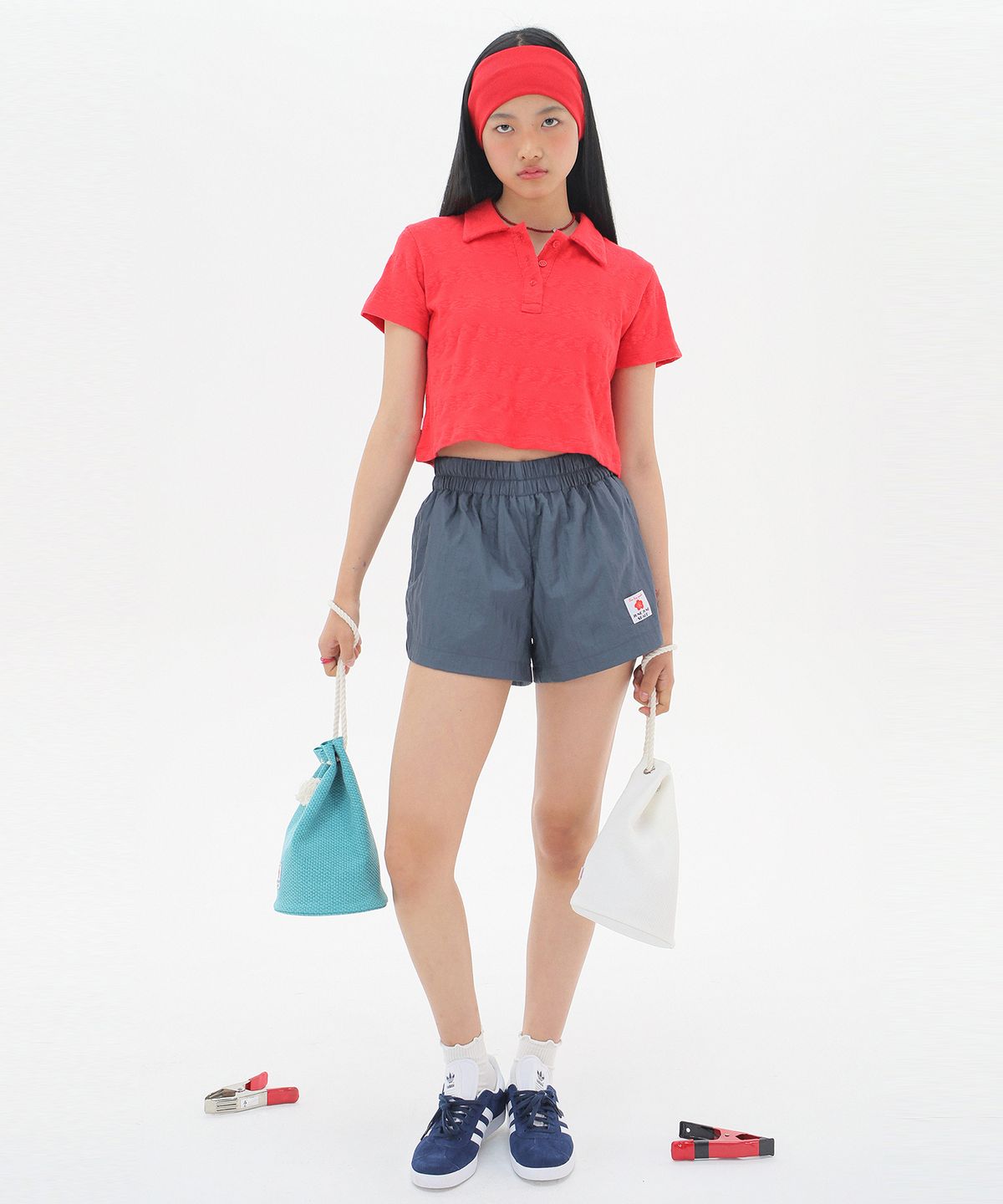 준준스페이스(JUNEJUNE SPACE) Crop PK T-shirts_Red(크롭 피케이 티셔츠_레드)