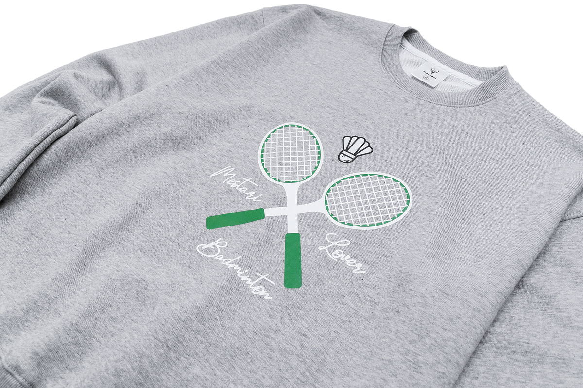 메스타리(MESTARI) 배드민턴 RACKET X SWEATSHIRT(맨투맨) CM1105 그레이