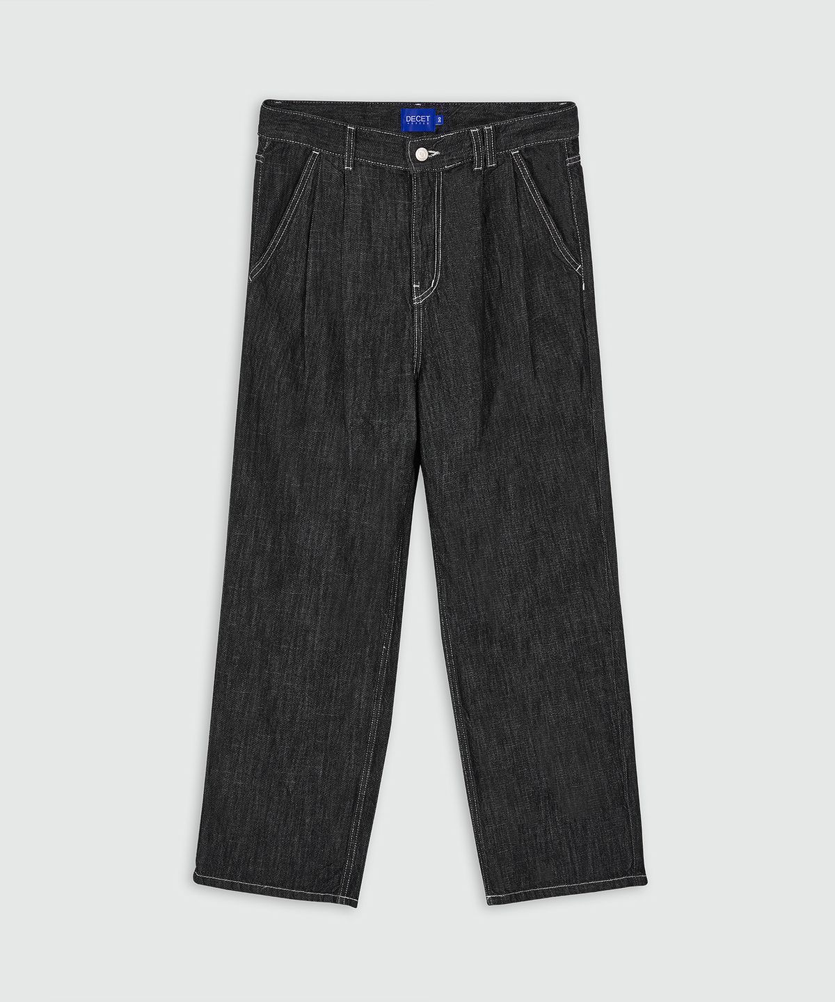 데케트(DECET) [여름원단]2Pleats Wide Jeans DCPT005RawBlack