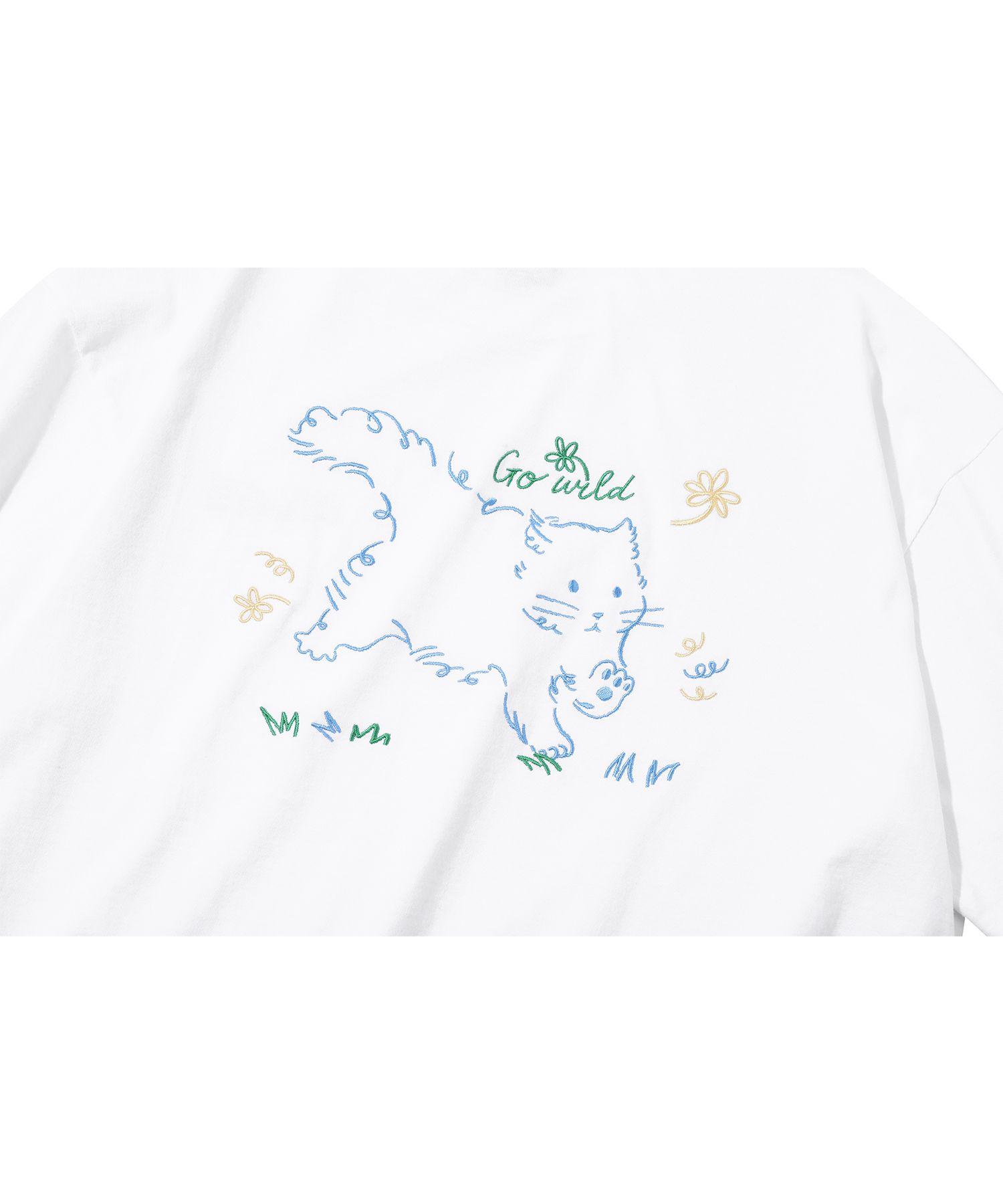 Tシャツ・カットソー CPGN STUDIO_COMPAGNO Wild Cat Embroidered Short Sleeve T-shi COMPAGNO]☆WILD CAT EMBROIDERED SHORT SLEEVE T-SHIRT (CPGN