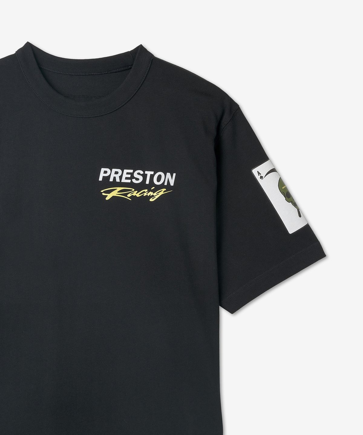 헤론 프레스톤(HERON PRESTON) 레이싱 SS 반소매 티셔츠 - 블랙:화이트 / HMAA032S23JER0081001