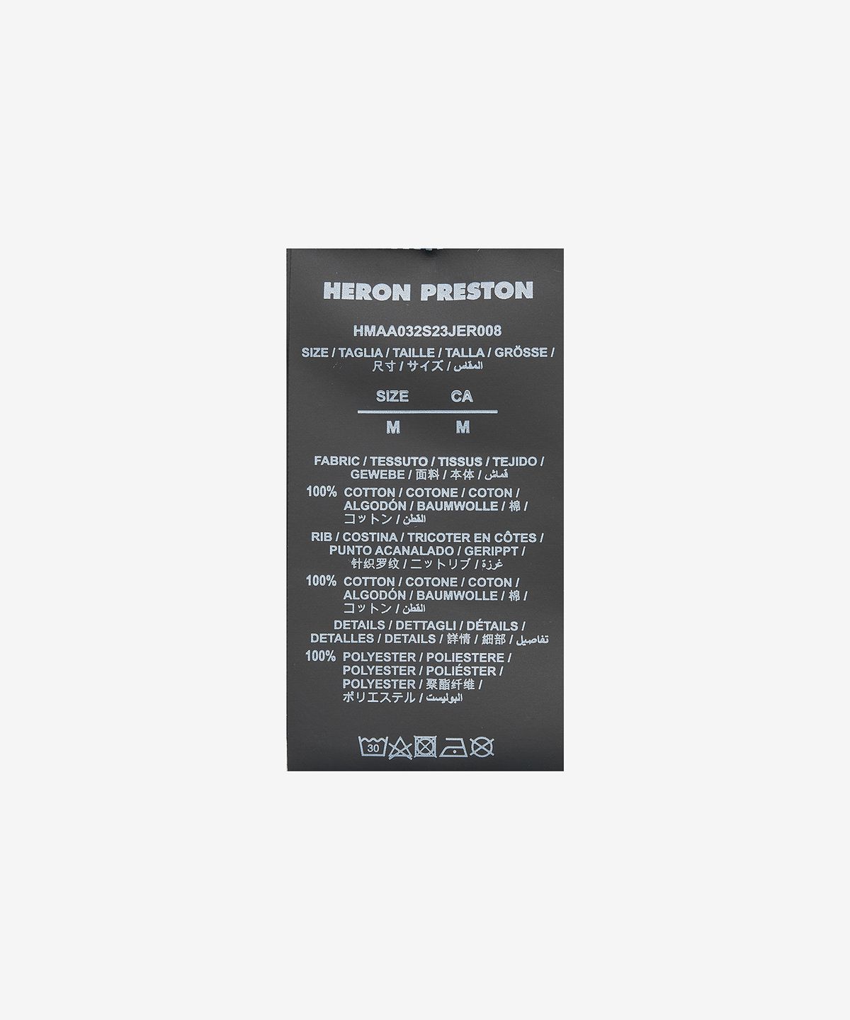 헤론 프레스톤(HERON PRESTON) 레이싱 SS 반소매 티셔츠 - 블랙:화이트 / HMAA032S23JER0081001