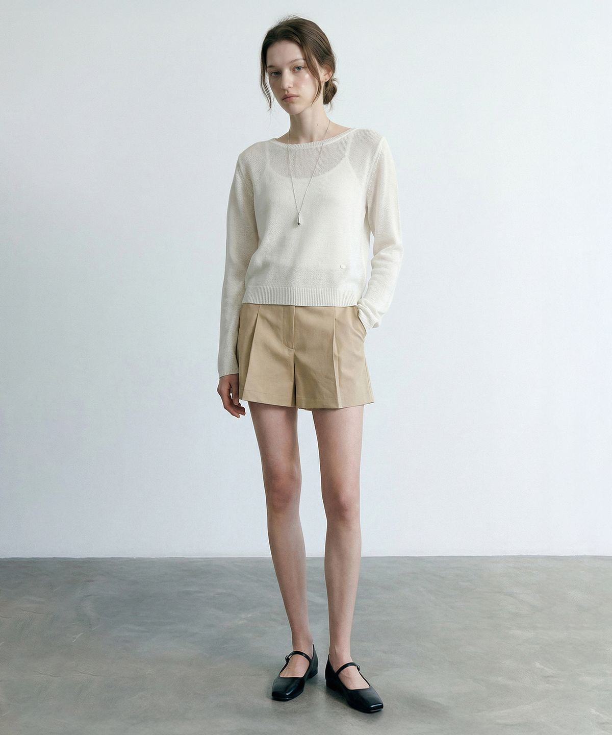 룩캐스트(LOOKAST) 모니카 턱 숏 팬츠 / MONICA TUCK SHORT PANTS_4colors