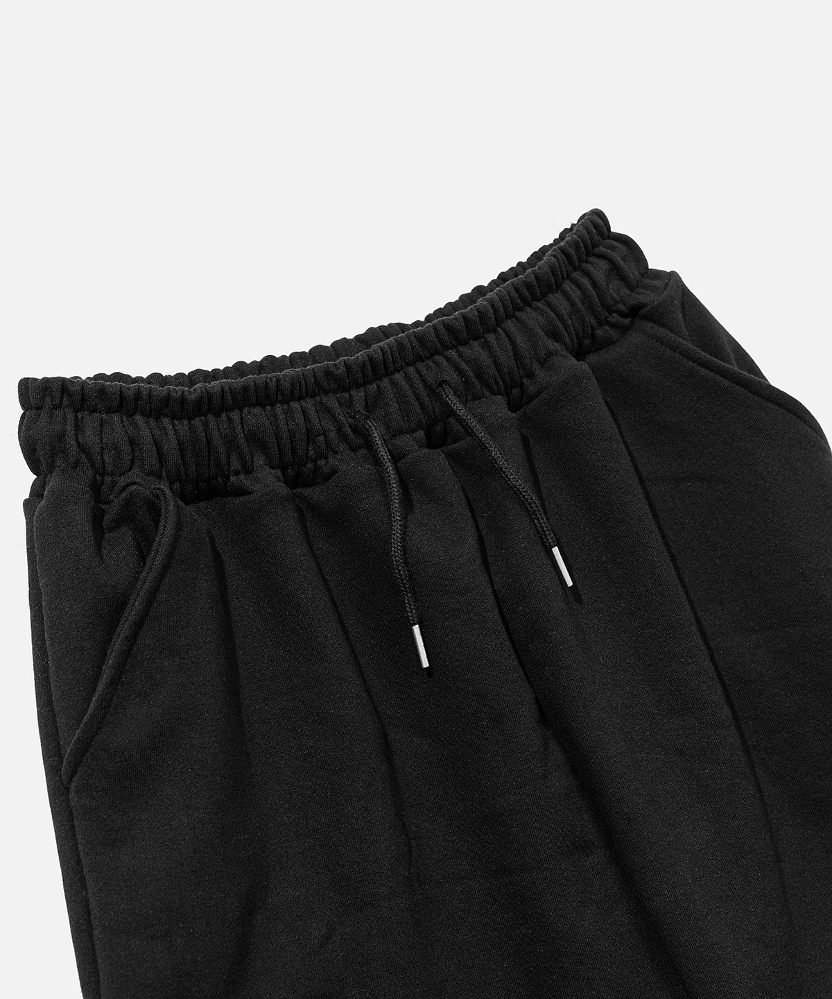 바스틱(VASTIC) 와이드 스웨트 카고 하프 팬츠_블랙