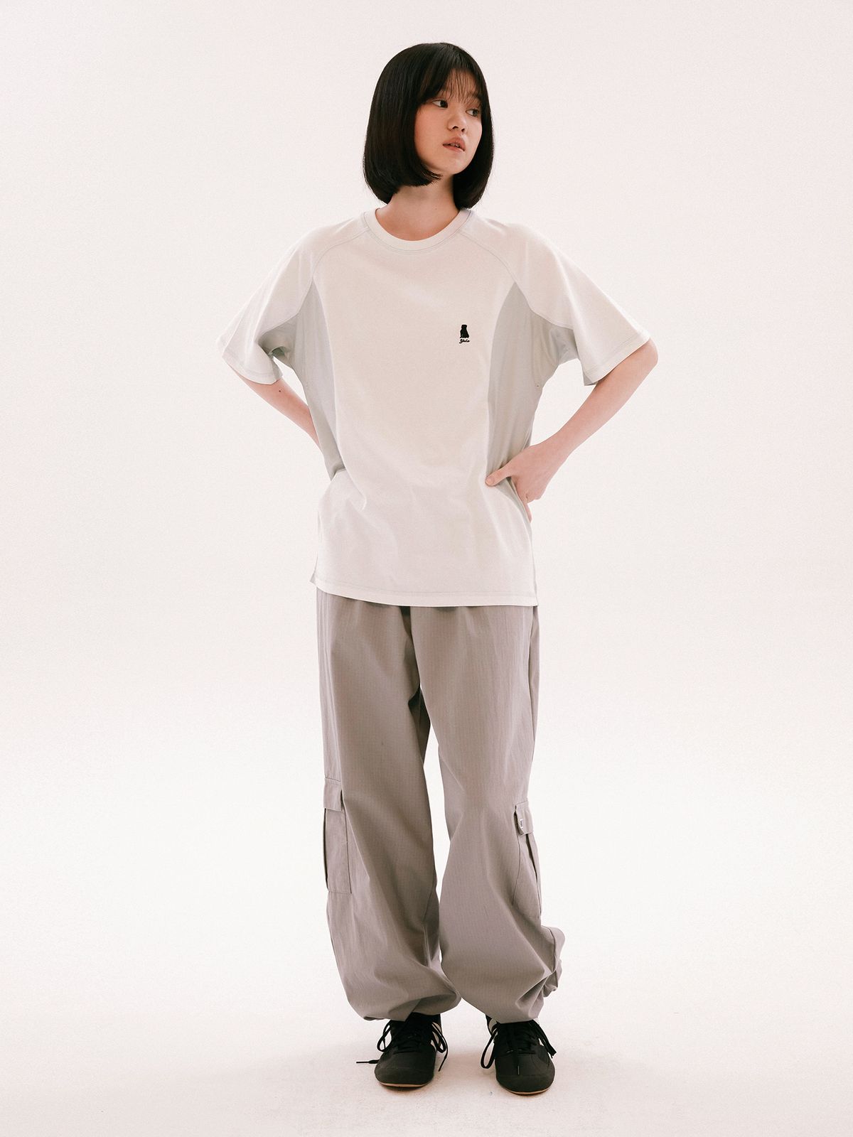 예일(YALE) MIXED SPORT TEE BLACK