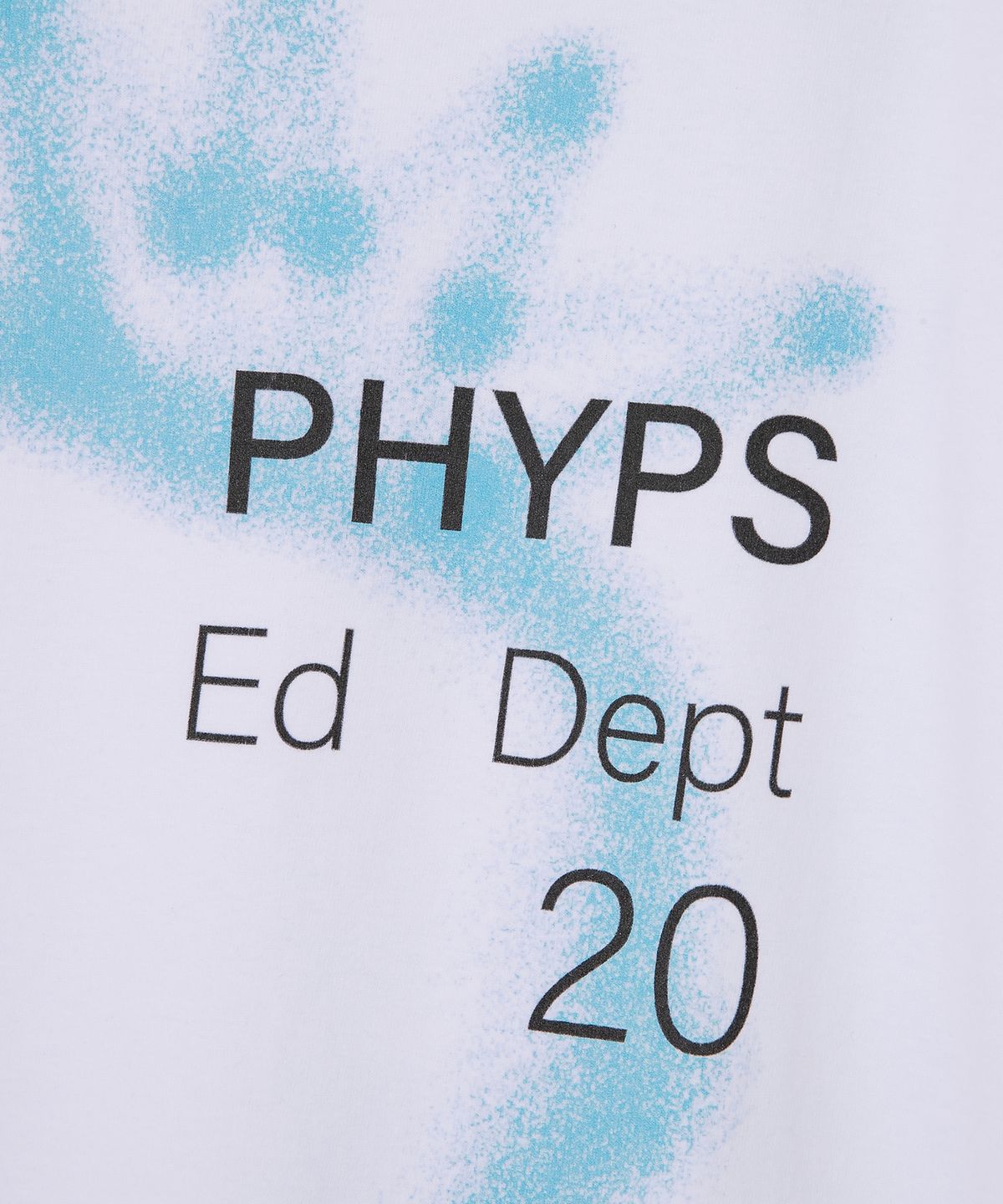 피지컬 디파트먼트(PHYSICAL DEPARTMENT) 스프레이 빅 스트로베리 반팔티셔츠_화이트/블루