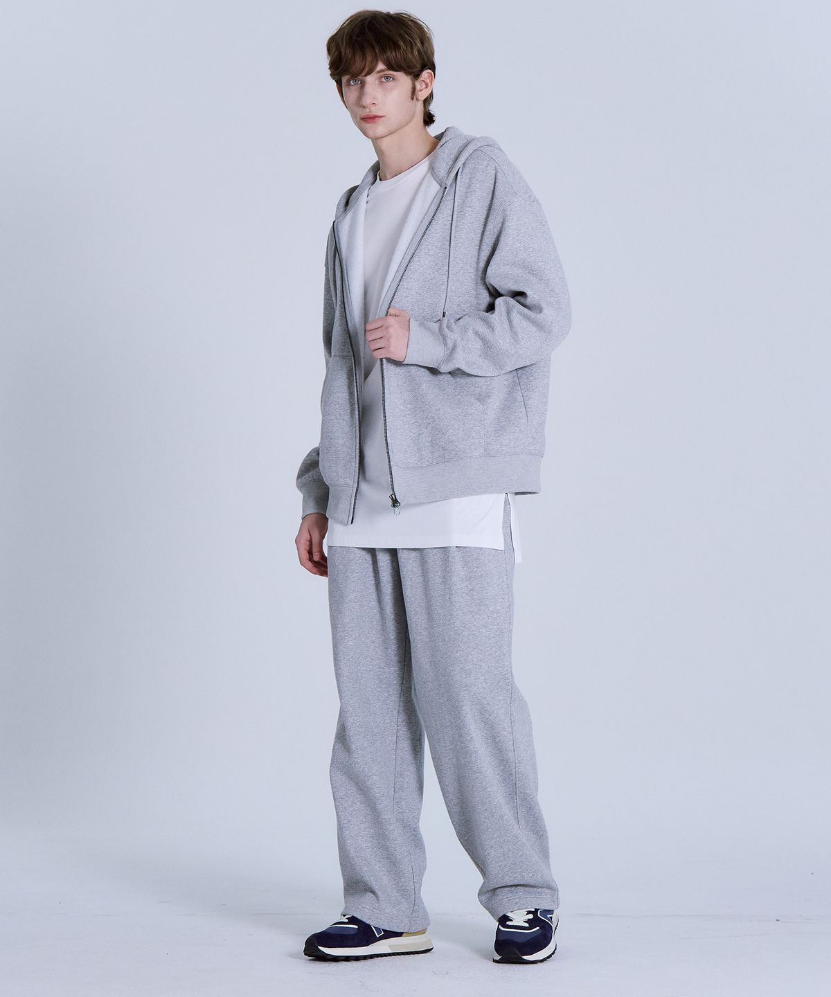 베이직하우스(BASIC HOUSE) [SET](일반+긴기장) 레이어드 오버핏 반팔티셔츠 2팩(+4cm~7cm)