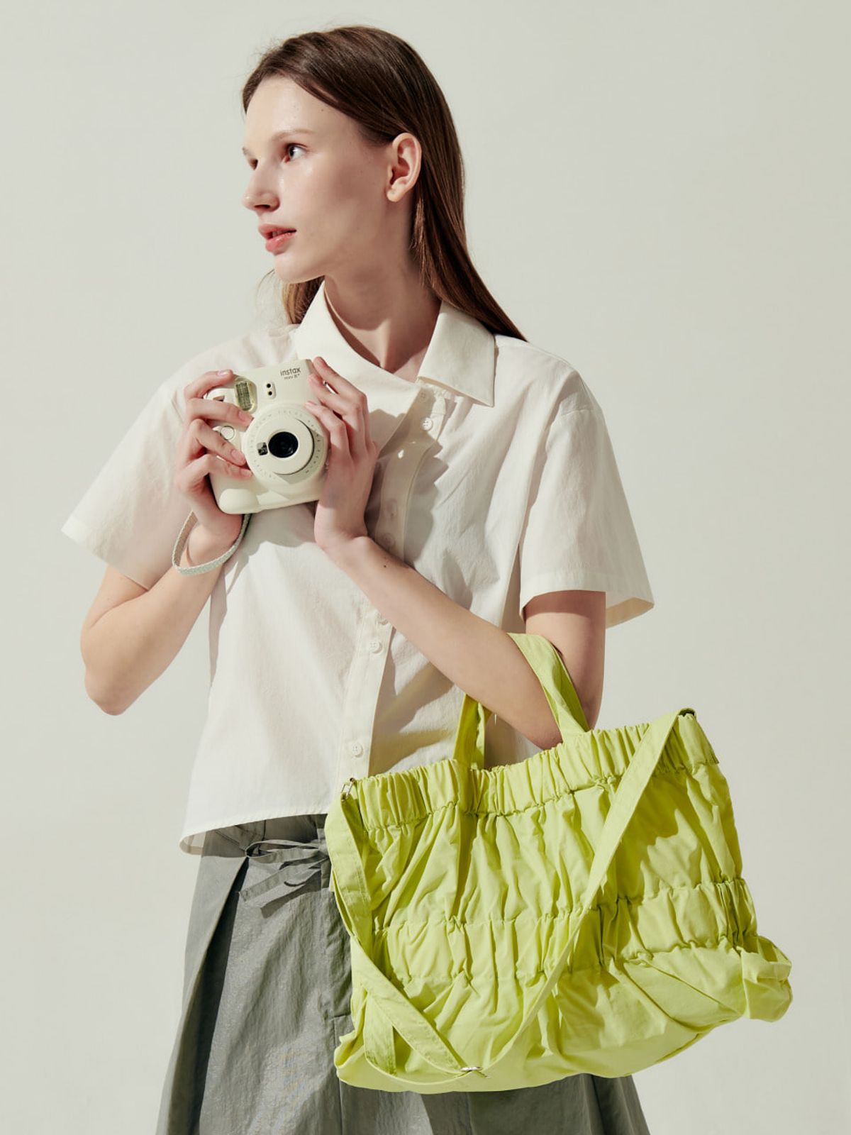 아코크(ACOC) M Tiered Cross Bag_Lime Lemon