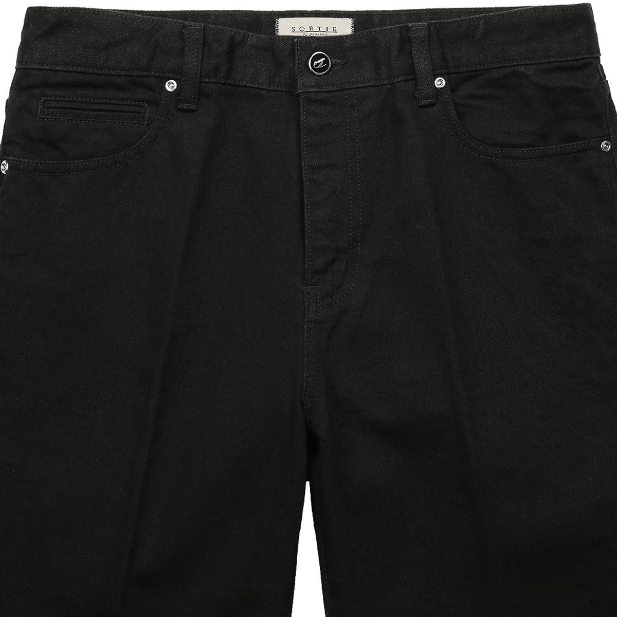 솔티(SORTIE) 303 Deep Black Cone denim Jeans (Black)