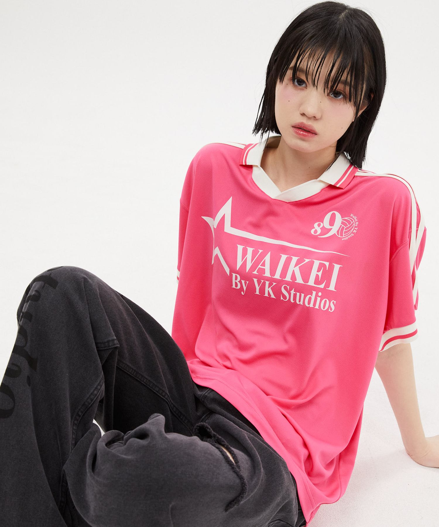 関税込★Wai Kei★Star logo collar jersey half sleeve tshirts PRE-ORDER] WAIKEI Star logo collar jersey half sleeve