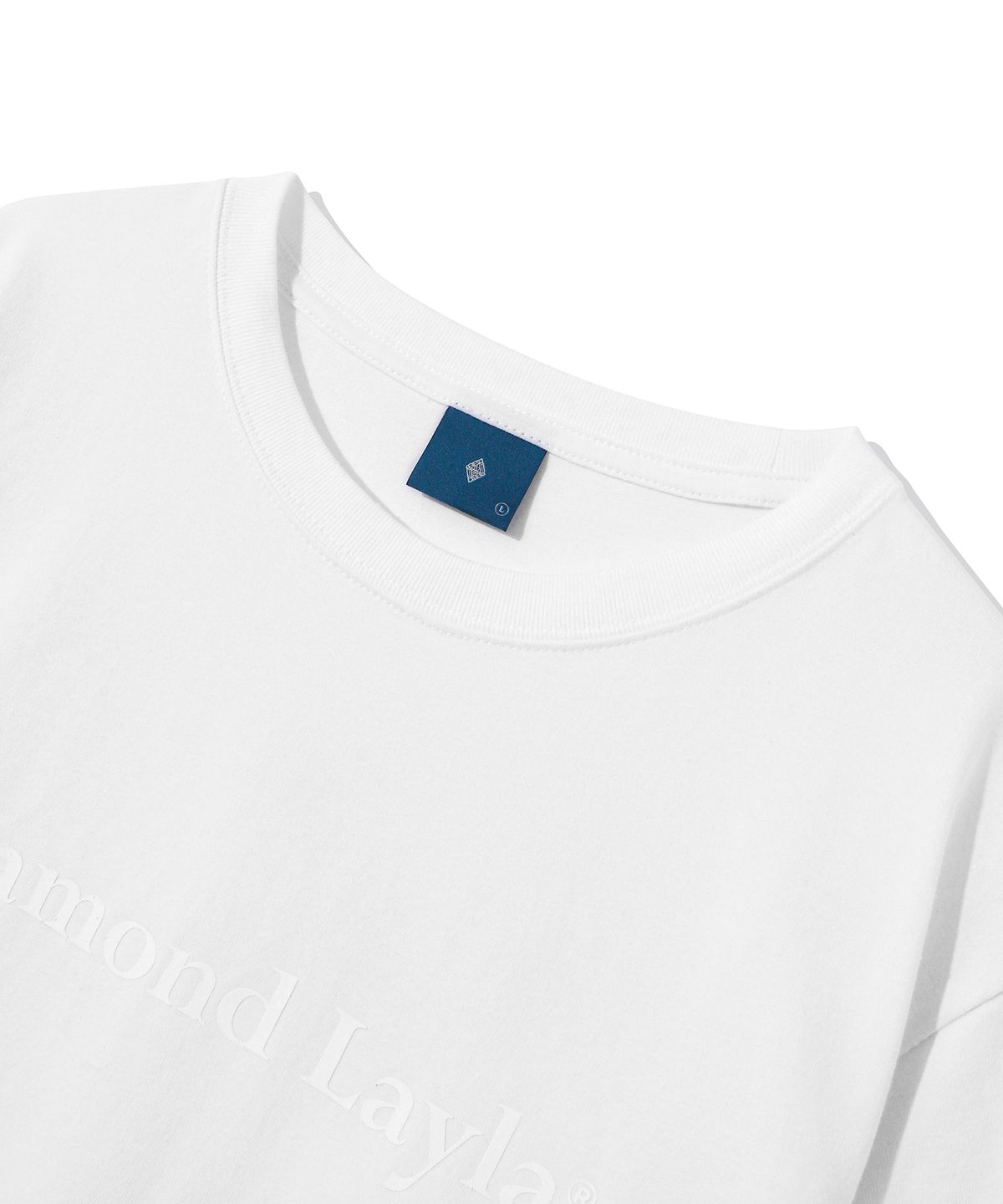다이아몬드 레이라(DIAMOND LAYLA) Silicone Logo Short Sleeve T-shirt T77 White