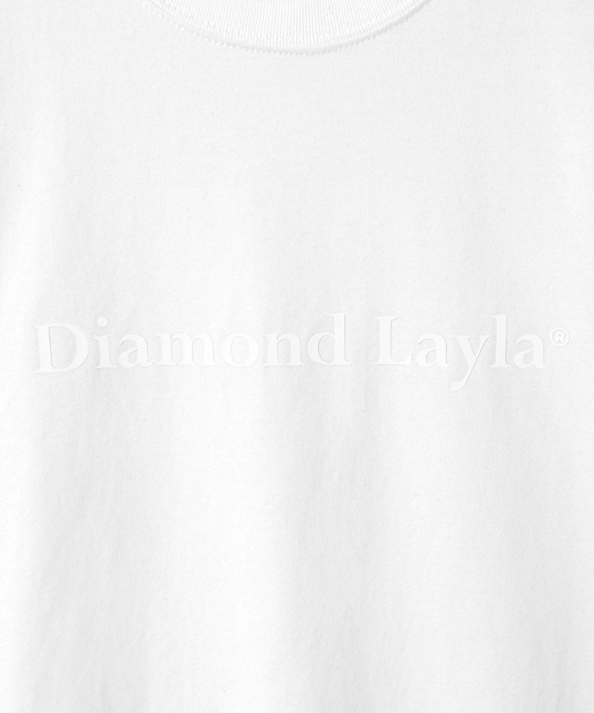 다이아몬드 레이라(DIAMOND LAYLA) Silicone Logo Short Sleeve T-shirt T77 White