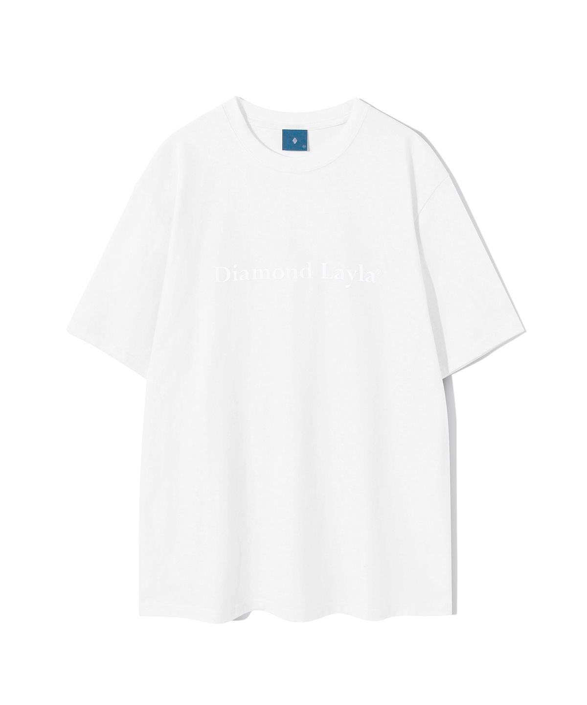 다이아몬드 레이라(DIAMOND LAYLA) Silicone Logo Short Sleeve T-shirt T77 White