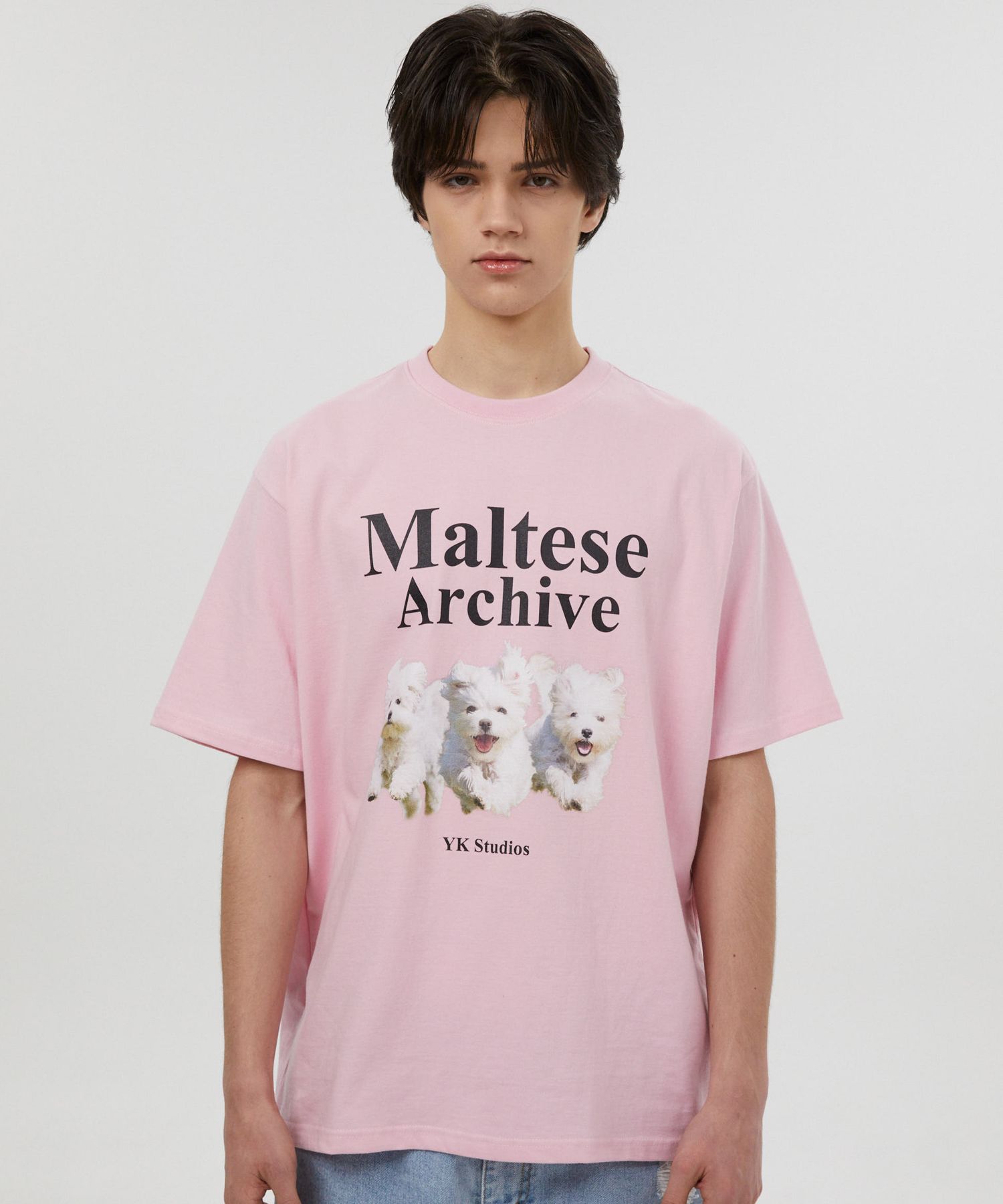 ★WAIKEI★ Twinkle Maltese Short Sleeve T-Shirt Pink YKBD02T MUSINSA | WAI KEI Maltese Archive Short Sleeve T-shirt Light