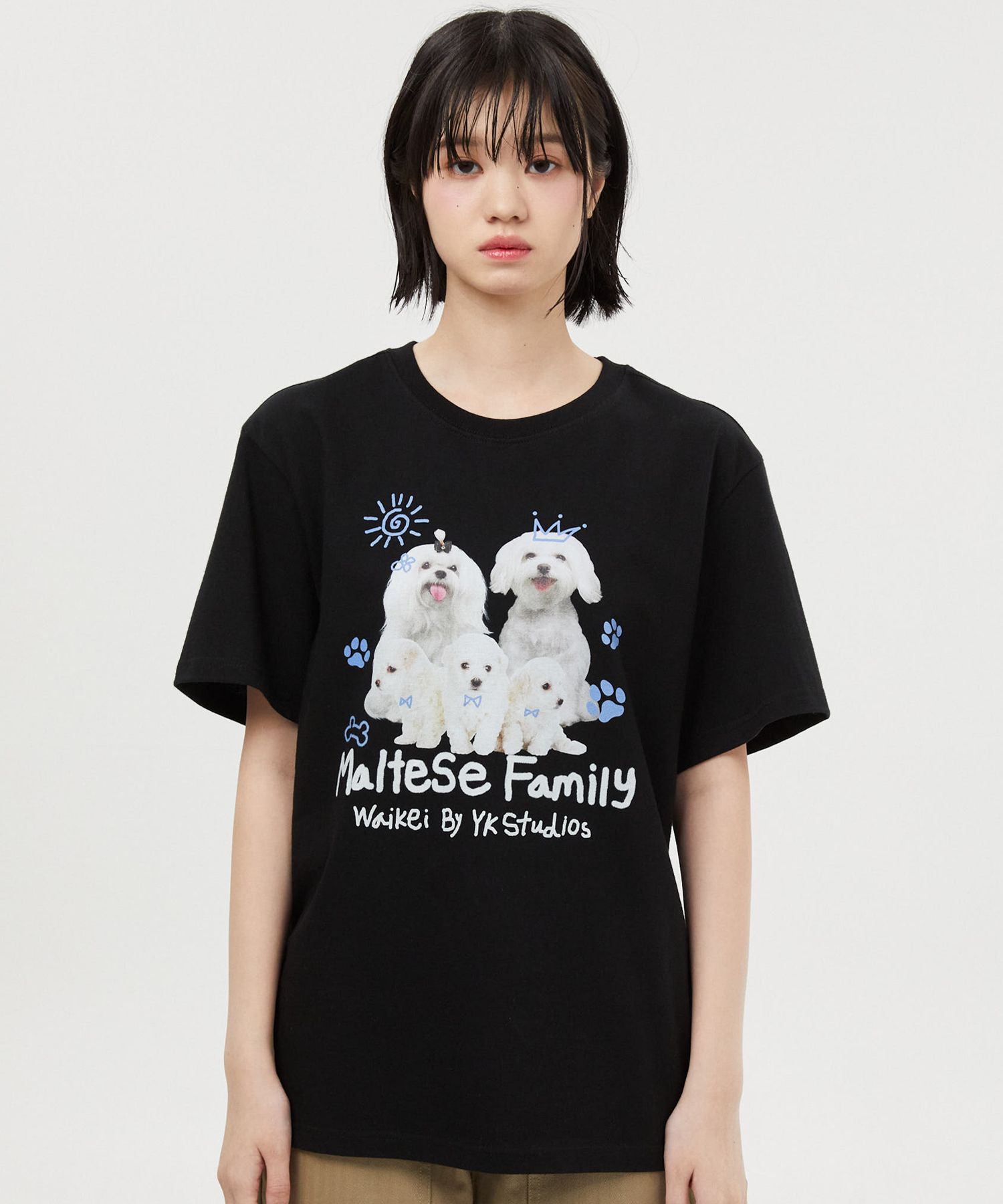 さらに100円引き◆Wai Kei◆Maltesecream half sleeve shirt さらに100円引き◇WAIKEI◇Maltese archive half sleeve tshirt