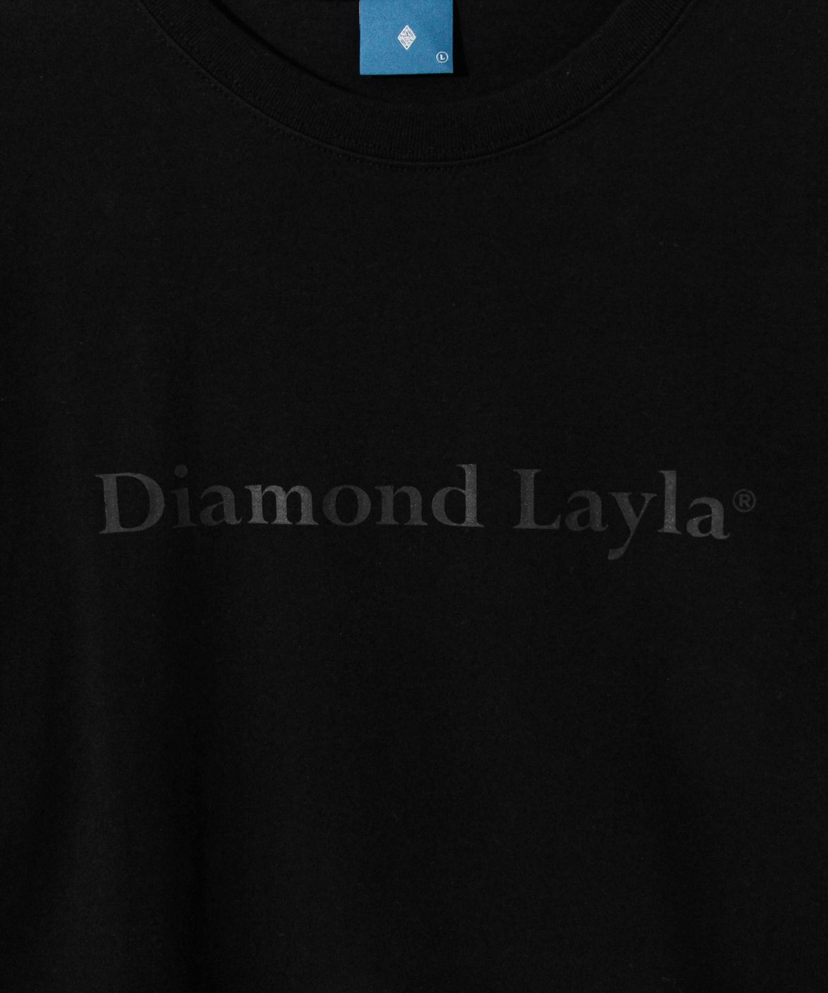 다이아몬드 레이라(DIAMOND LAYLA) Silicone Logo Short Sleeve T-shirt T77 Black