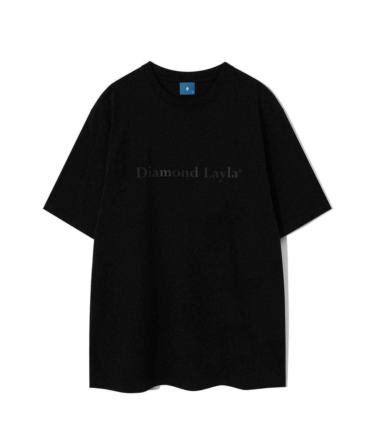 다이아몬드 레이라(DIAMOND LAYLA) Silicone Logo Short Sleeve T-shirt T77 Black