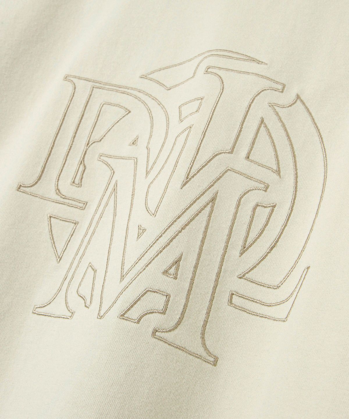 다이아몬드 레이라(DIAMOND LAYLA) DML Stitch Logo Short Sleeve T-shirt T78 Cream Beige