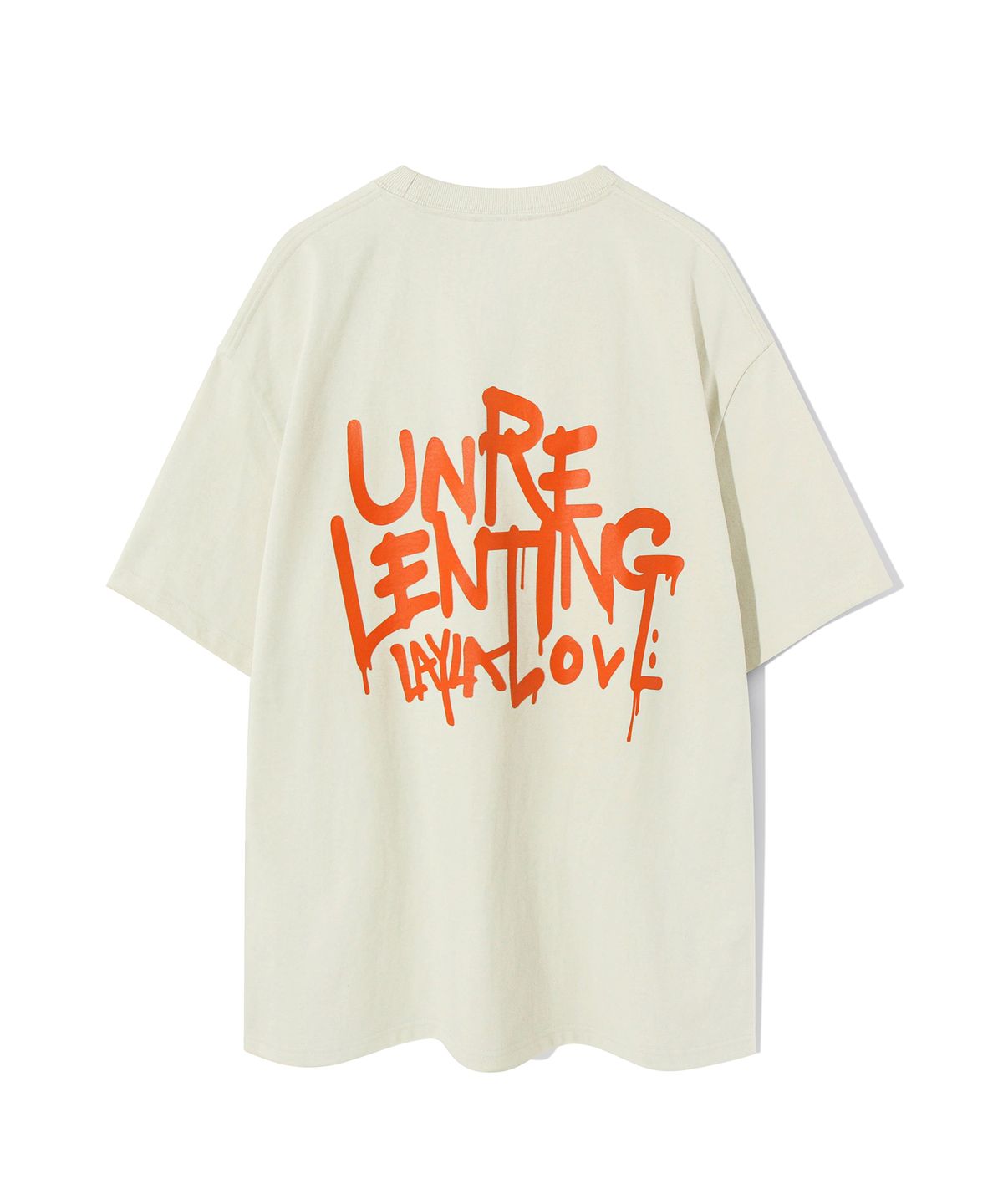 다이아몬드 레이라(DIAMOND LAYLA) Unrelenting Graffiti Short Sleeve T-shirt T79 Cream Beige