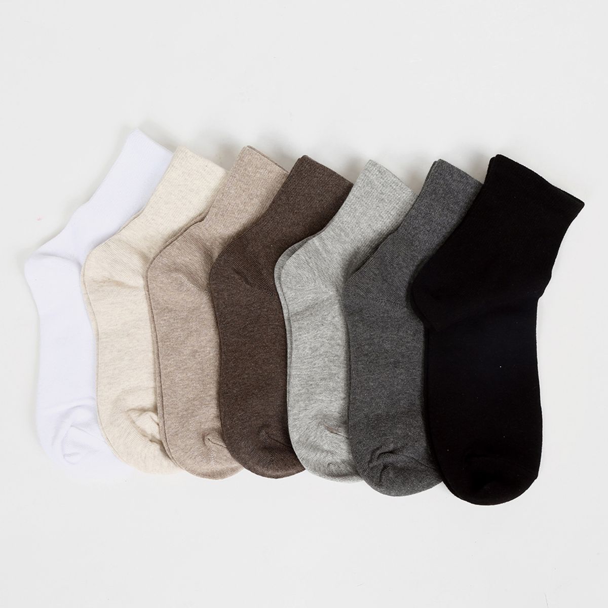 삭스에이(SOCKSA) [7PACK]시그니처168N 더블코튼 무지 밴드 미들 긴양말