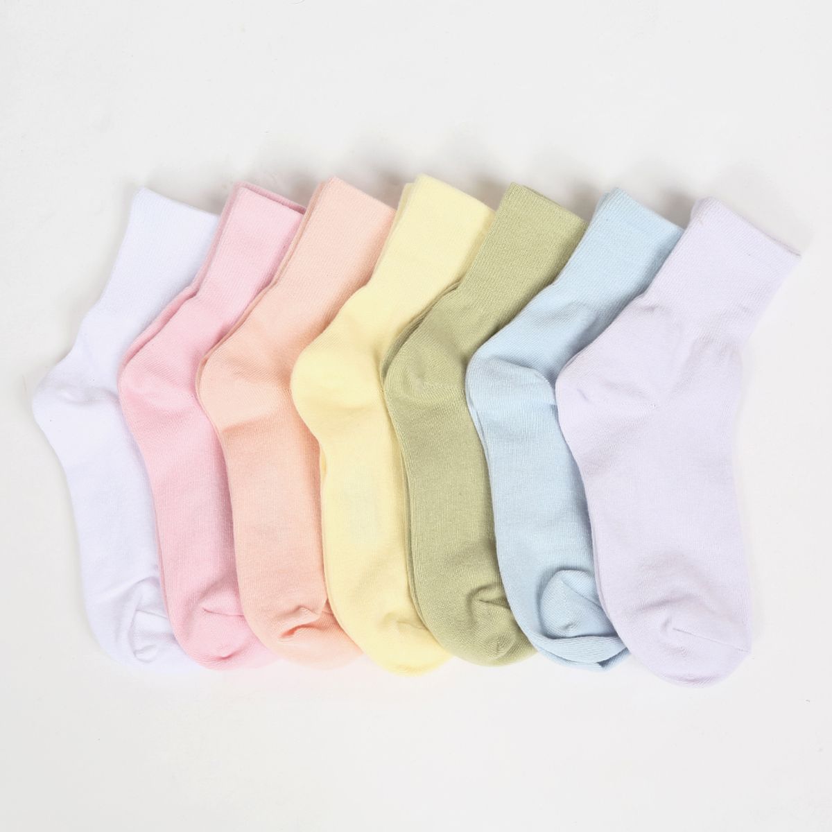 삭스에이(SOCKSA) [7PACK]시그니처168N 더블코튼 무지 밴드 미들 긴양말