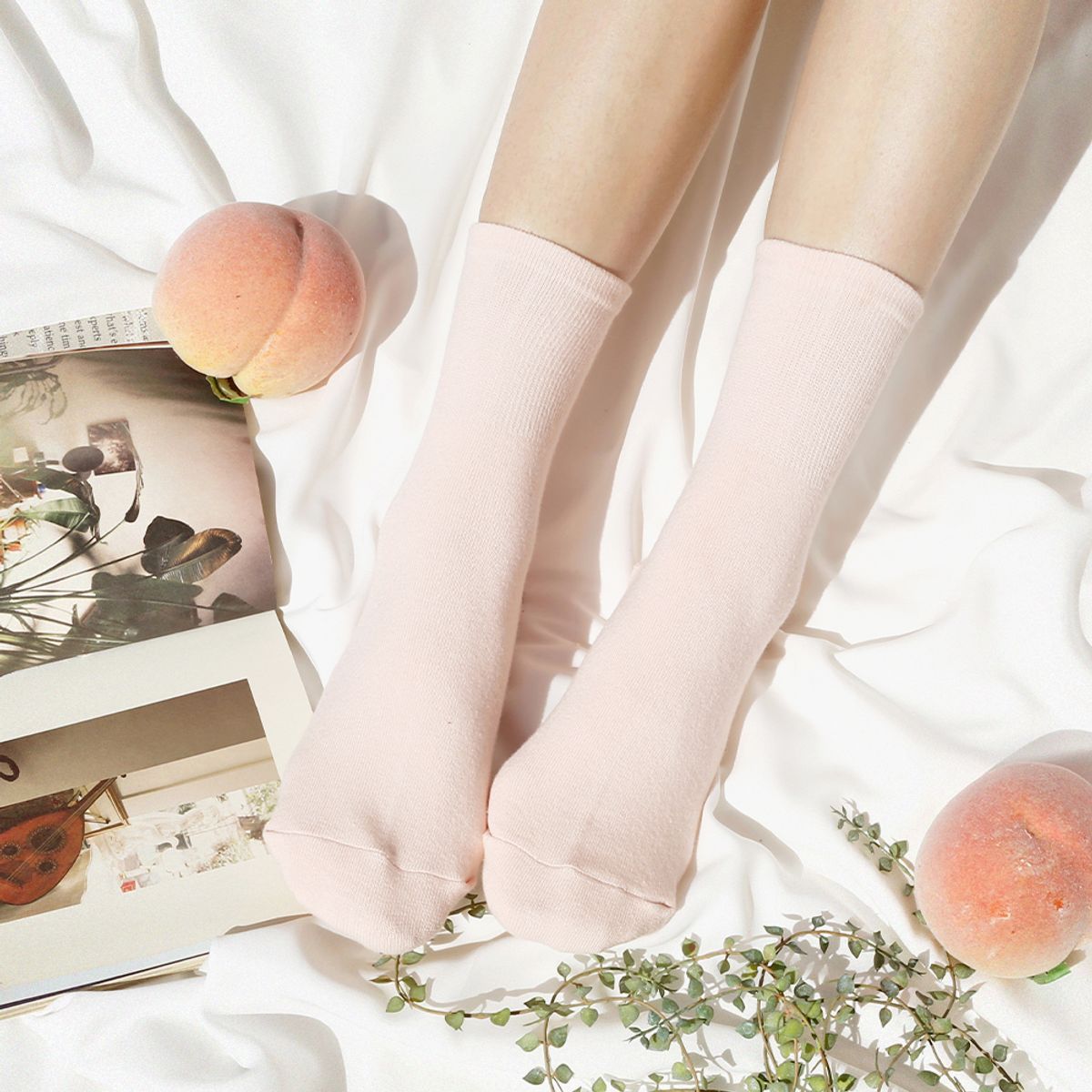 삭스에이(SOCKSA) [7PACK]시그니처168N 더블코튼 무지 밴드 미들 긴양말
