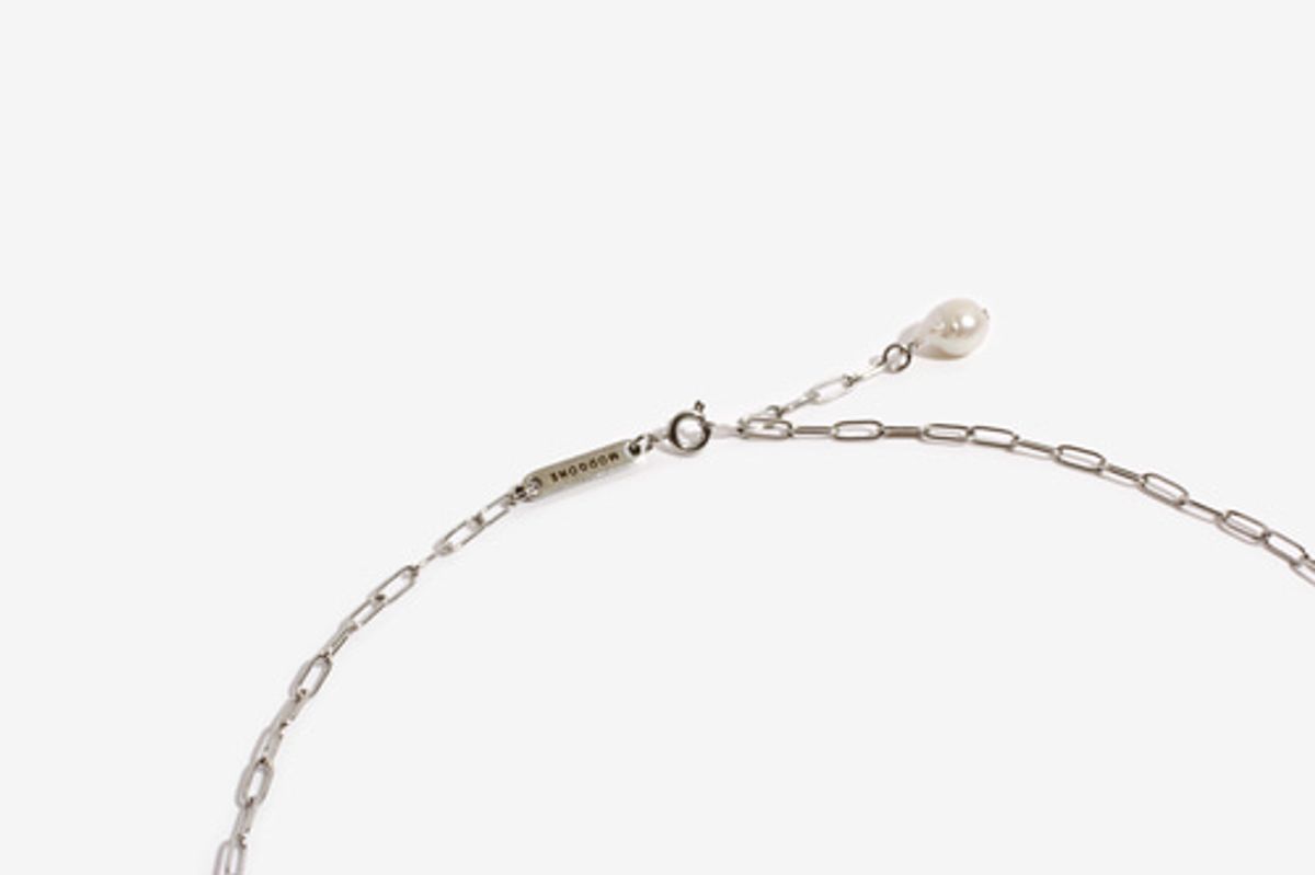 모드곤(MODGONE) 바로크진주 실버 롱 목걸이Baroque Pearl Silvertone Long Necklace