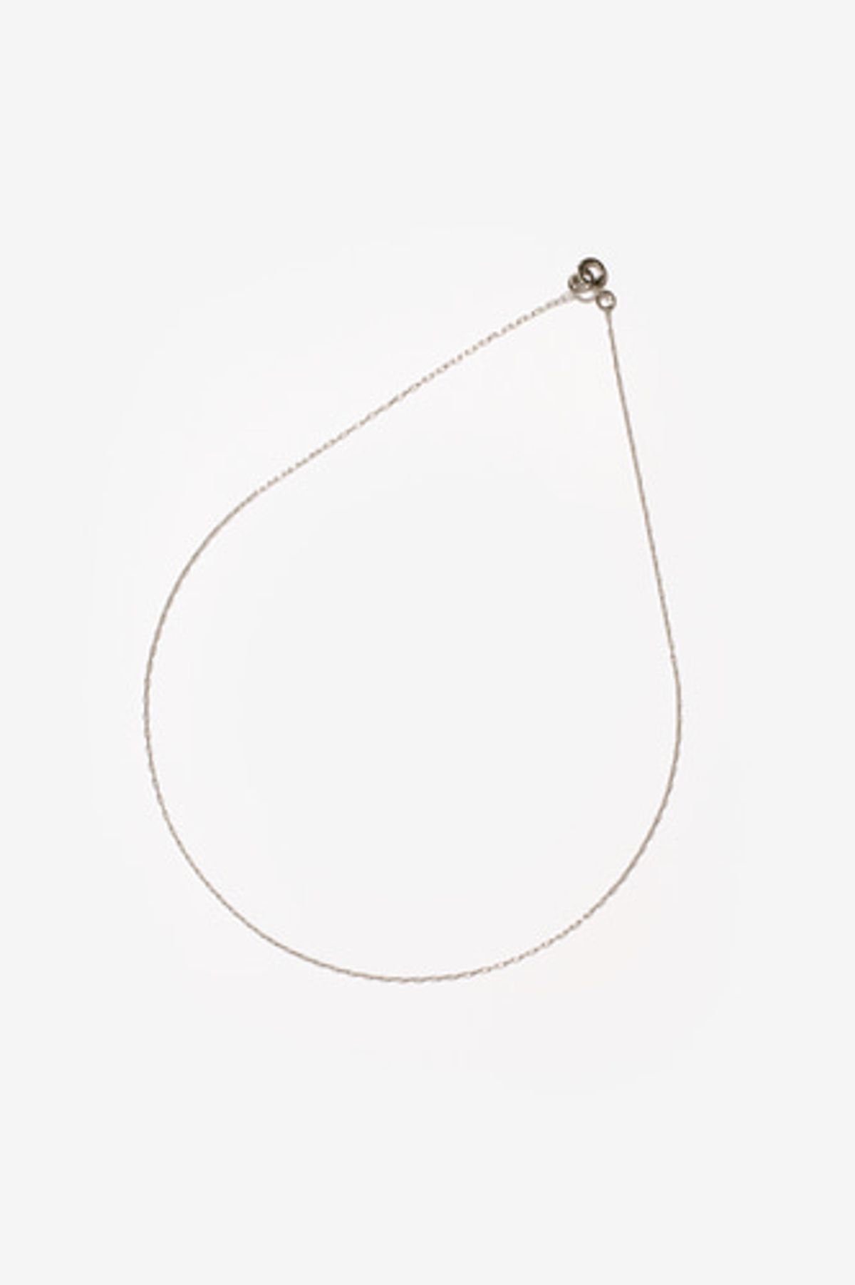모드곤(MODGONE) 실버톤 0.8mm 체인 초커 목걸이 Silvertone 0.8mm Chain Choker Necklace