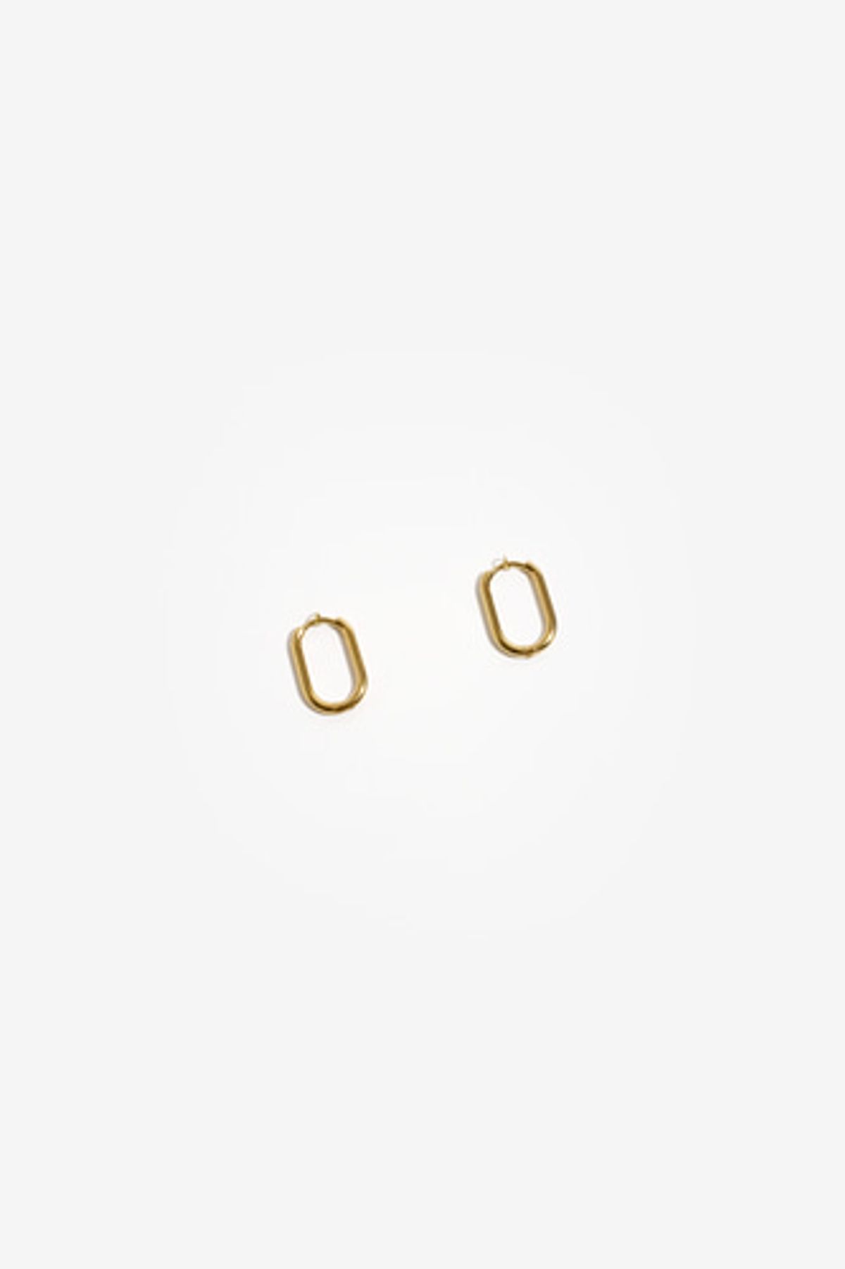 모드곤(MODGONE) 골드톤 미니 원터치 링 귀걸이 Goldtone mini ring earring