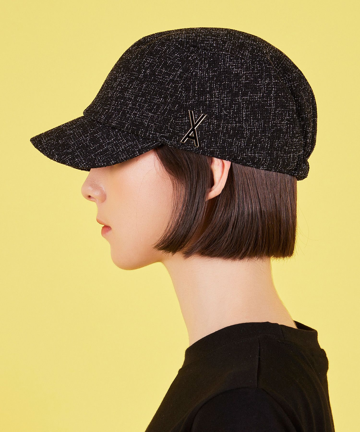 ◆VARZAR◆ Epoxy Stud Bellboy Cap Black MUSINSA | VARZAR Epoxy Stud Bellboy Cap Black