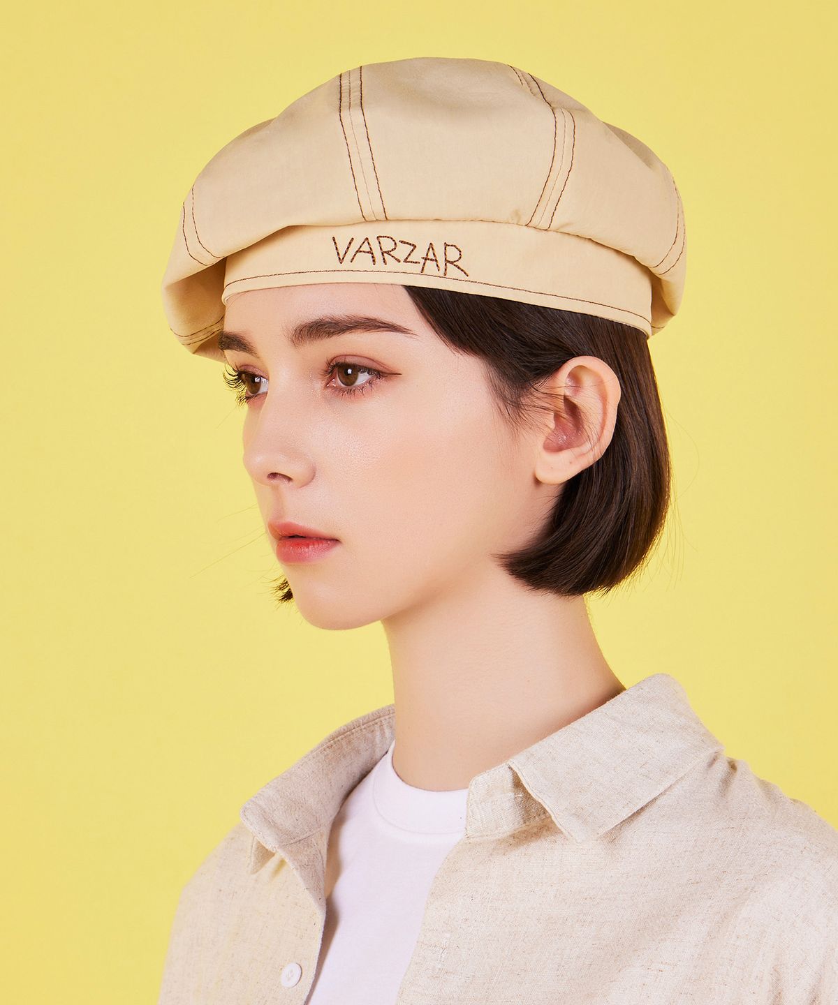 바잘(VARZAR) 스크리블 포인트 베레모 옐로우