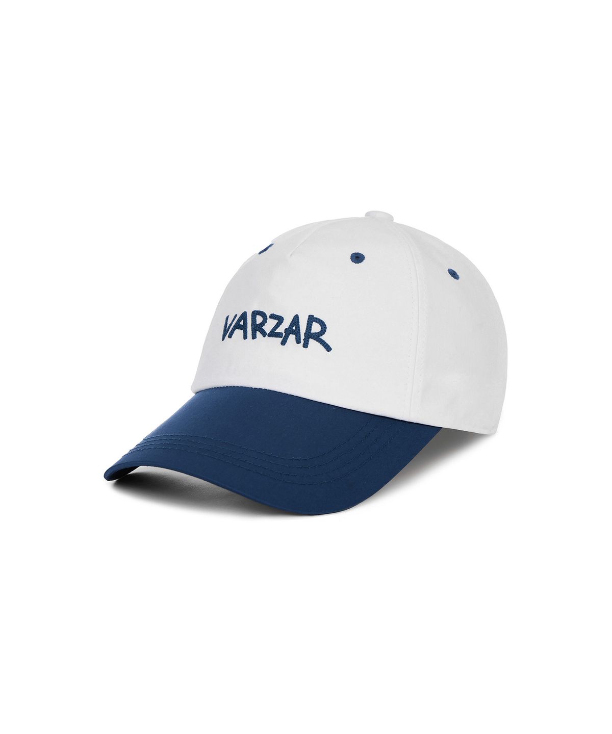 바잘(VARZAR) 스크리블 투톤 5패널캡 화이트/네이비