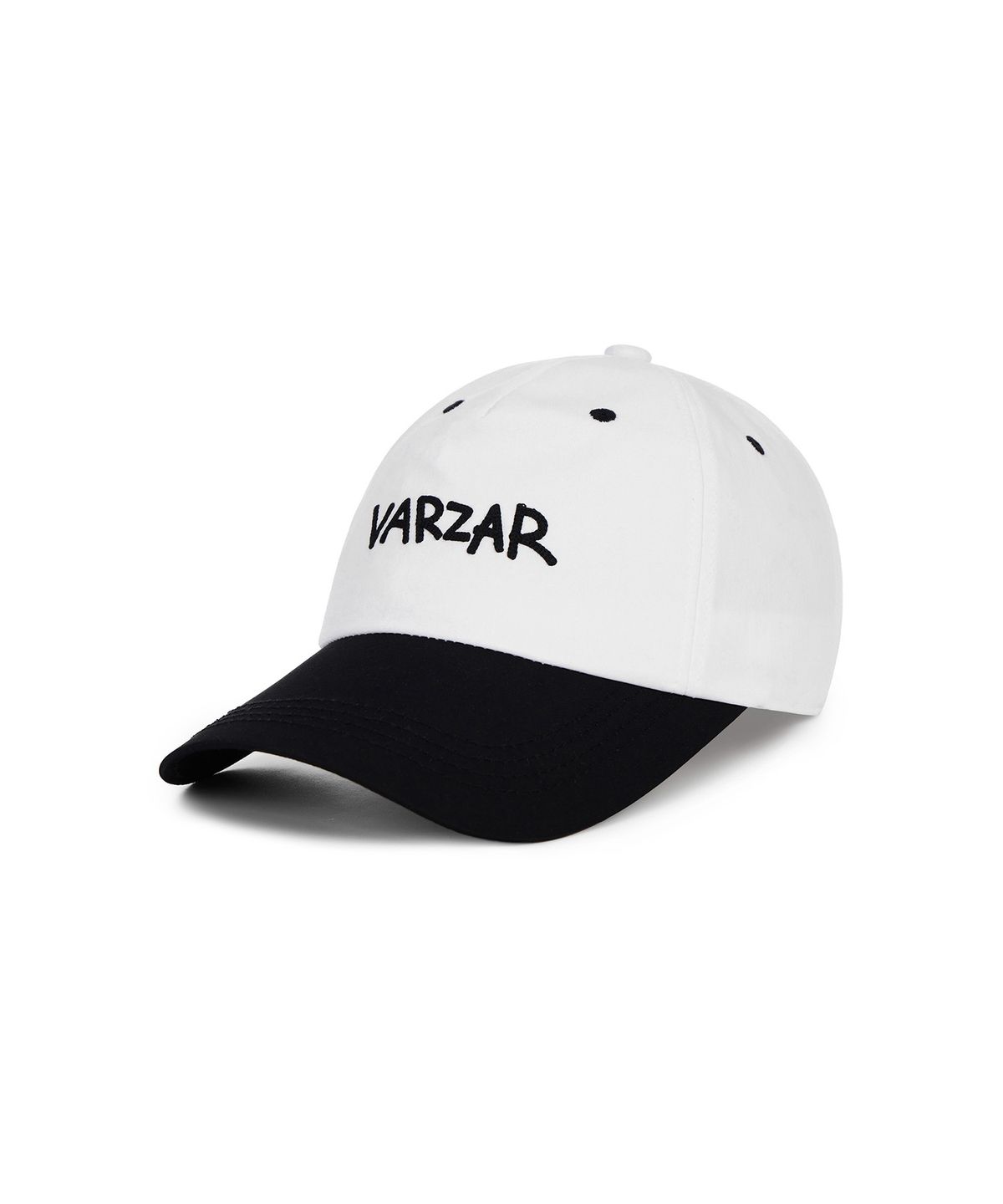 바잘(VARZAR) 스크리블 투톤 5패널캡 화이트/블랙