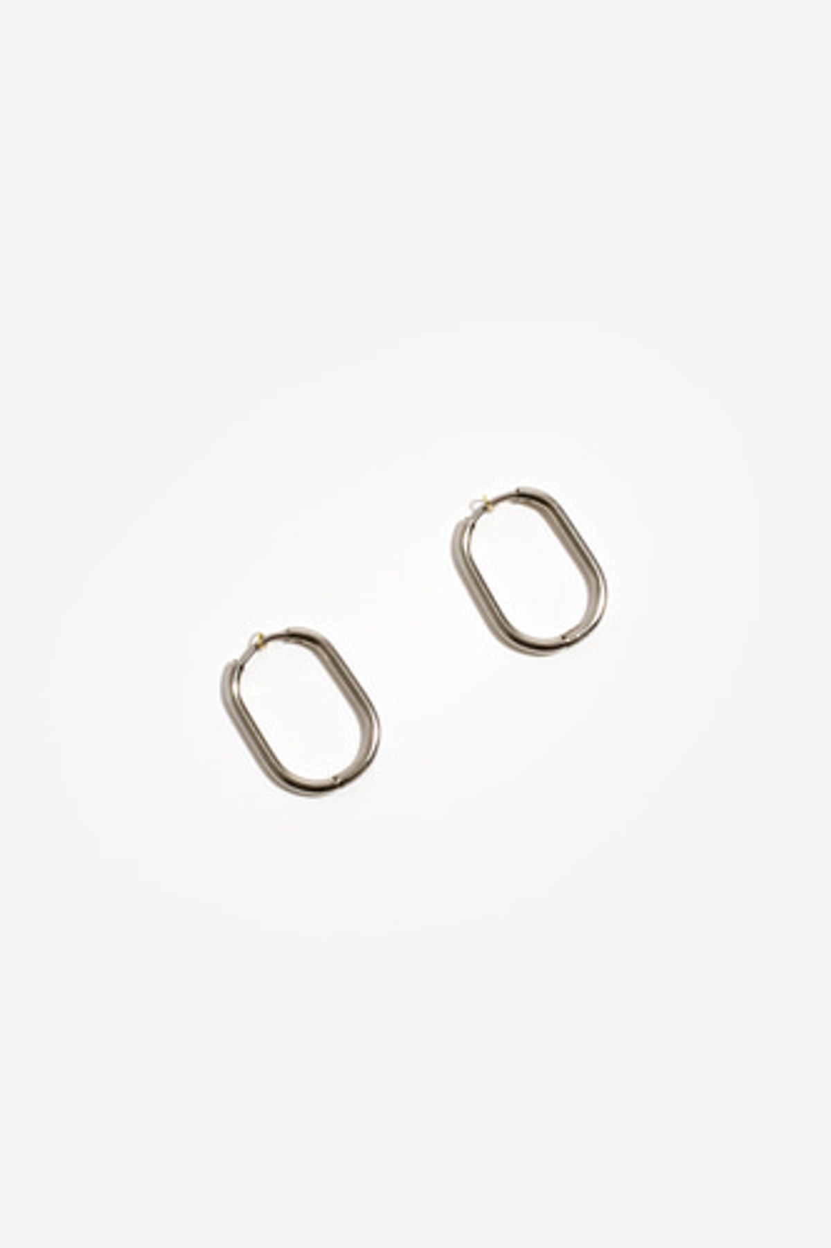 모드곤(MODGONE) 실버톤 원터치 링 귀걸이 Silvertone ring earring