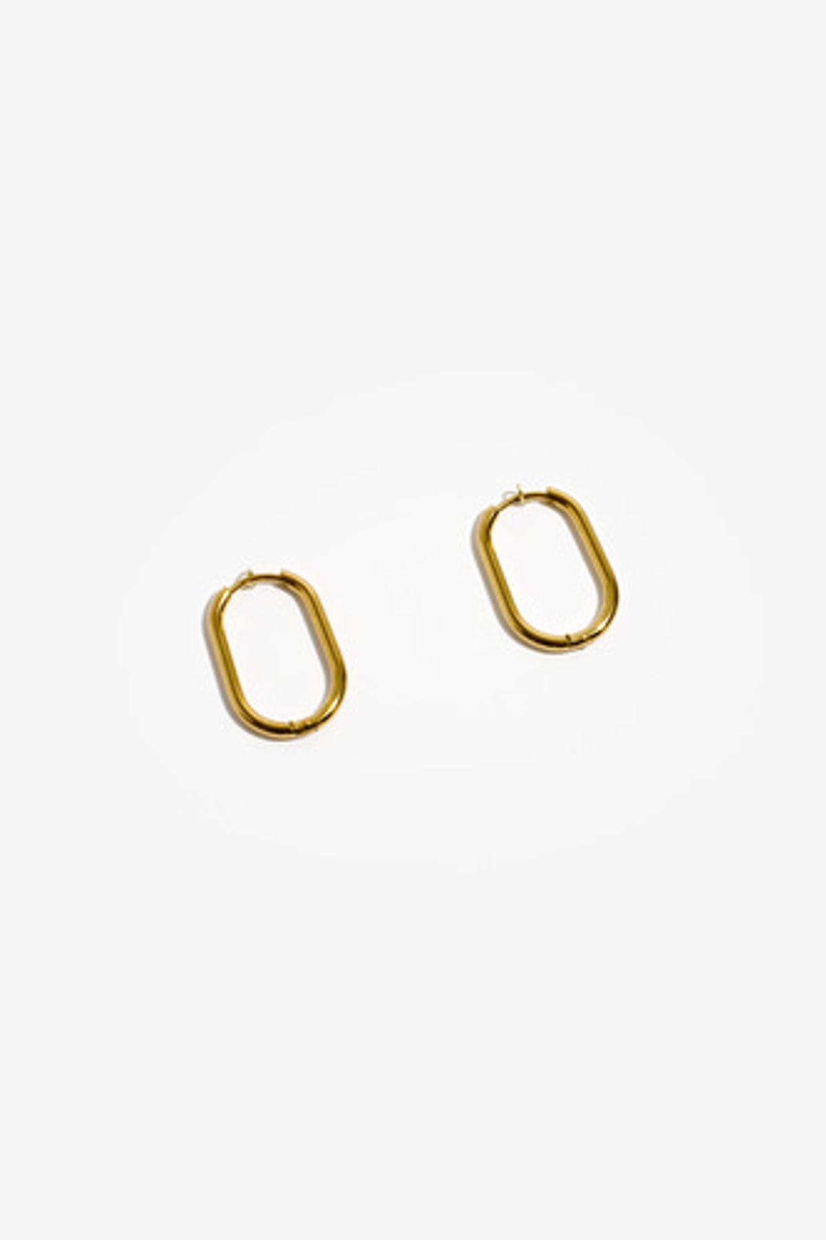 모드곤(MODGONE) 골드톤 원터치 링 귀걸이 Goldtone ring earring