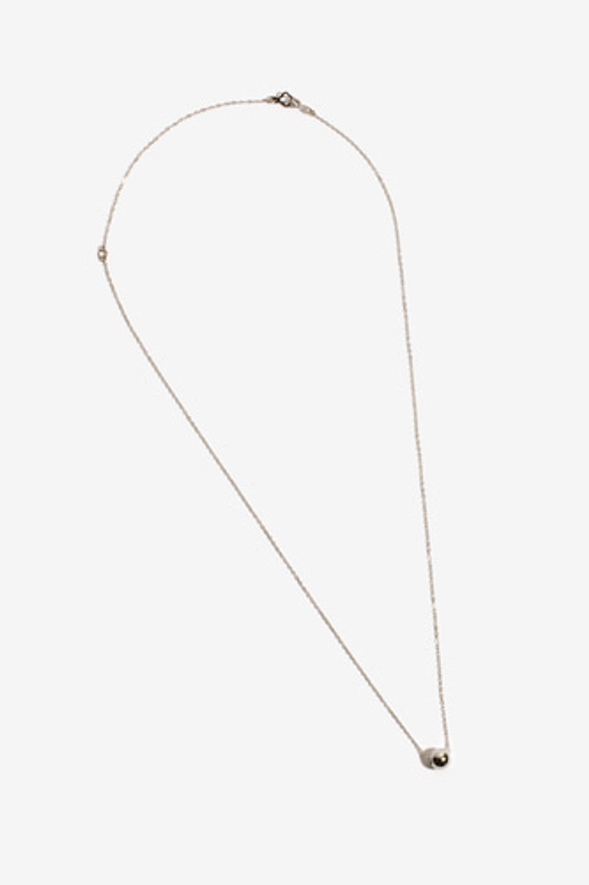 모드곤(MODGONE) 8mm 실버톤 볼 롱 목걸이 8mm silvertone Ball Long Necklace