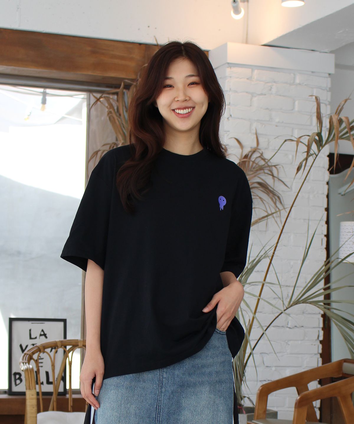 플레이몬스터(PLAYMONSTER) 몬스터 오버핏 반팔티