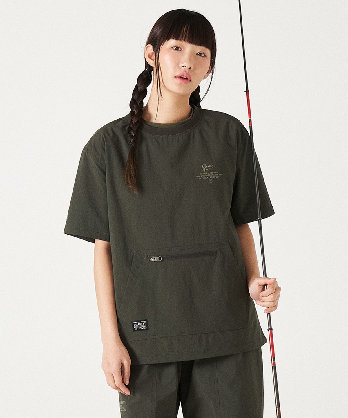 힐리먼트(HELEMENT) 트레버스 반팔 바람막이 (KHAKI)