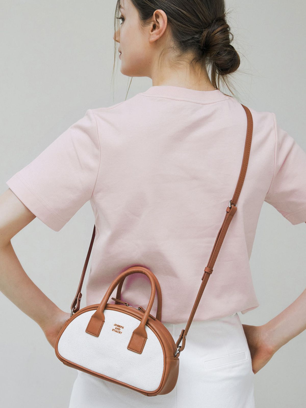 조셉앤스테이시(JOSEPH&STACEY) OZ Mini Half Moon Canvas Cross Bag (2color)