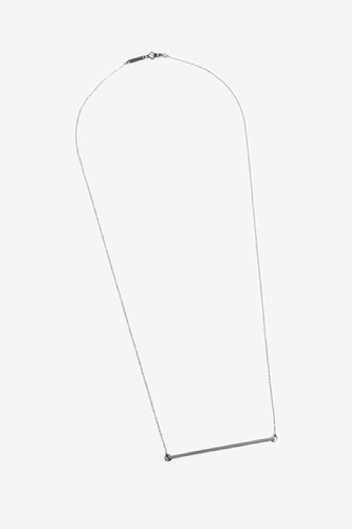 모드곤(MODGONE) 실버톤 롱바 스틱 목걸이 Silvertone Longbar Necklace