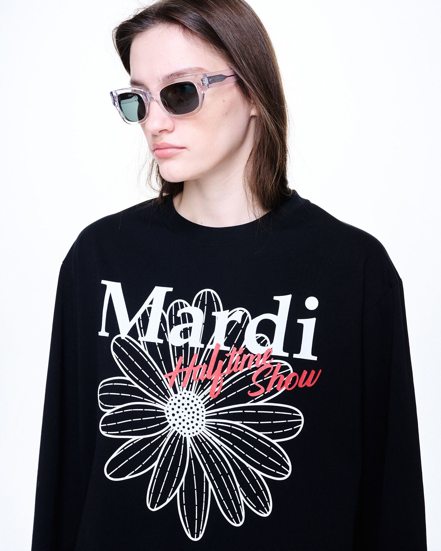 ●Mardi Mercredi●UNISEX TSHIRT LONG SLEEVE FLOWER_BLACK MUSINSA | MARDI MERCREDI UNISEX TSHIRT LONG SLEEVE