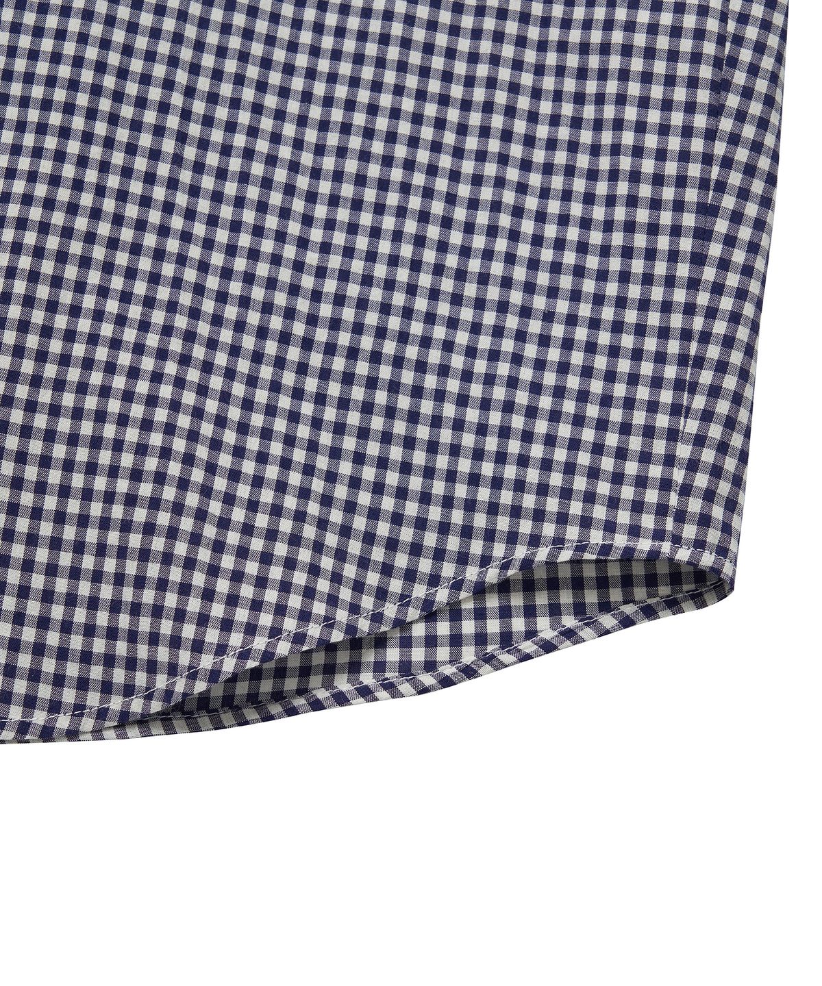 코튼벨(COTTON BELL) 레이스 포인트 체크 셔츠 - Navy Check