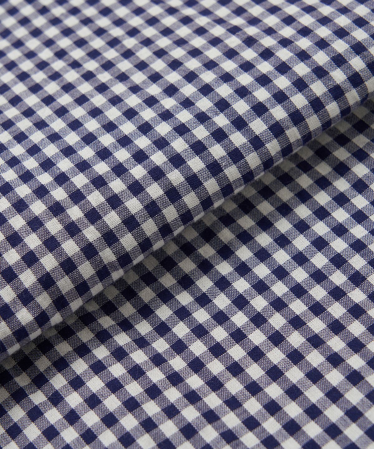 코튼벨(COTTON BELL) 레이스 포인트 체크 셔츠 - Navy Check