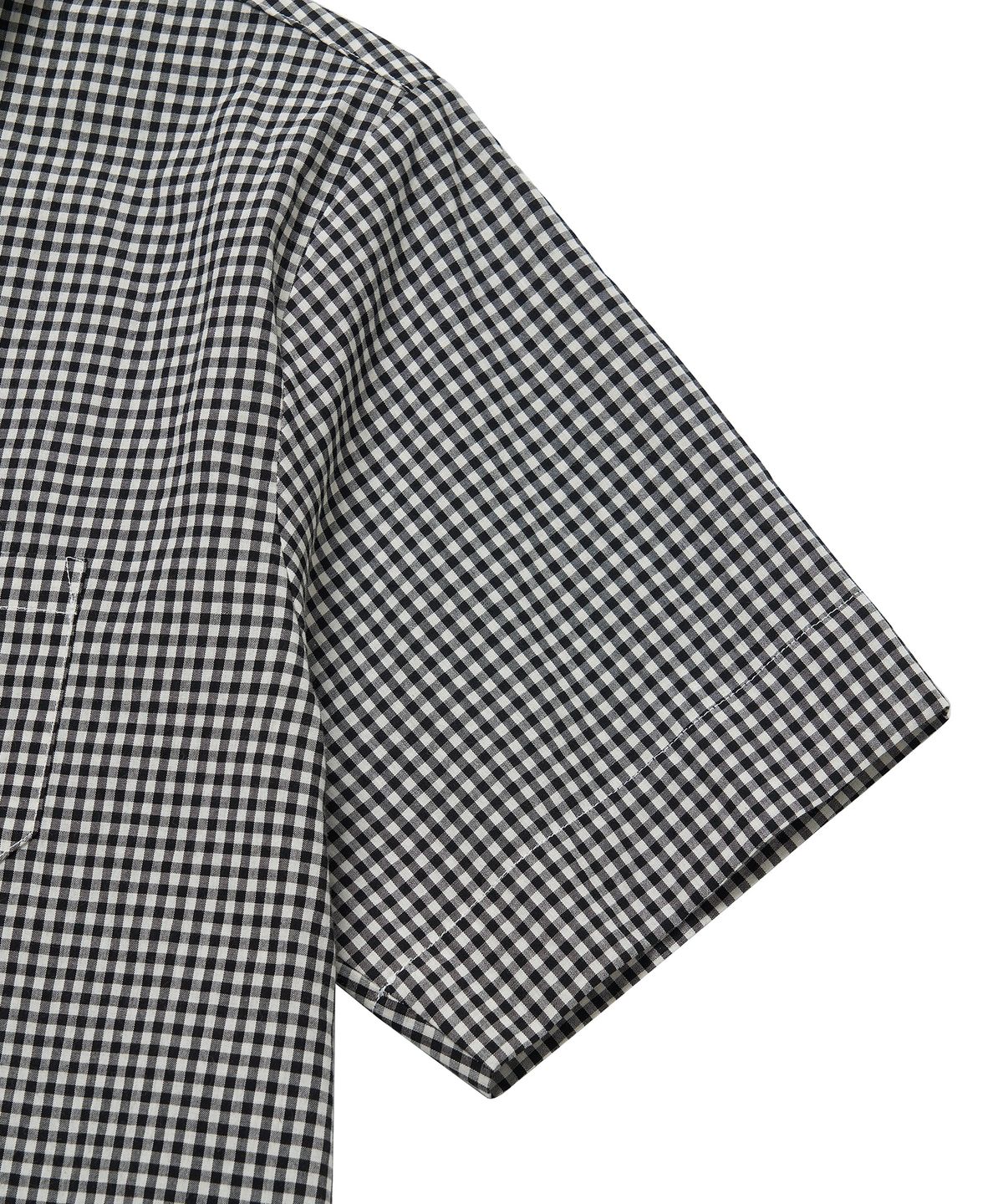 코튼벨(COTTON BELL) 와이드 플래킷 포켓 셔츠 - Black Check